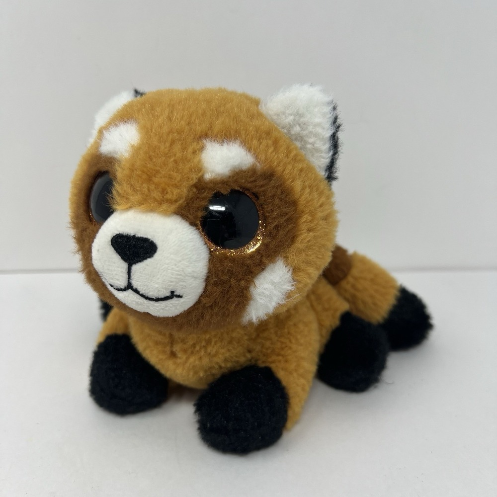 Red Panda Bear Plush Stuffed Animal 5.5" Collectible‎ Toy Cute Glitter Eyes